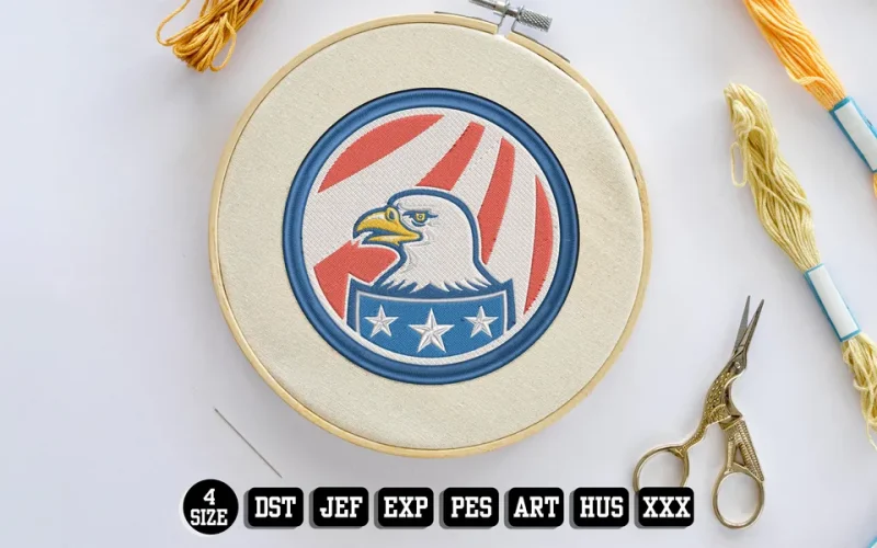 American Eagle DST Embroidery Design by DSTEmbroideryDesign.com