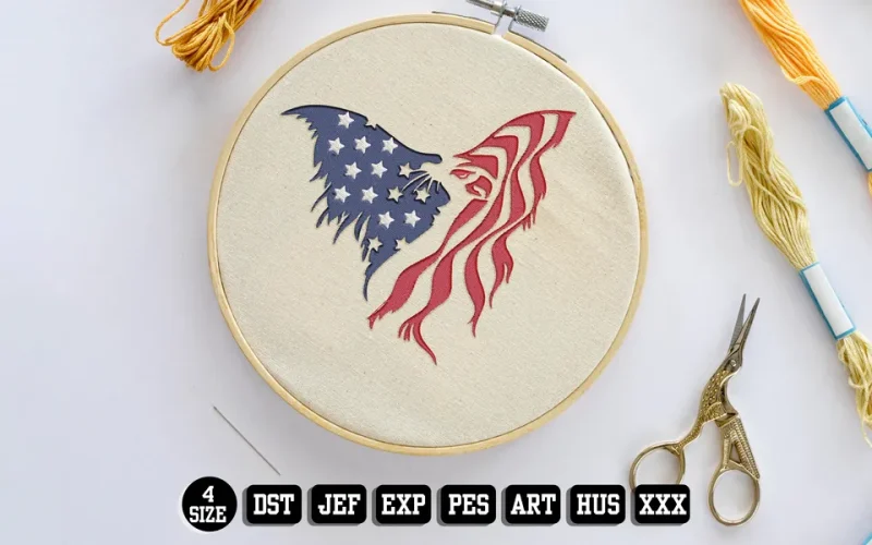 American Eagle DST Embroidery Design by DSTEmbroideryDesign.com