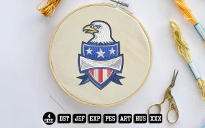 American Eagle DST Embroidery Design by DSTEmbroideryDesign.com