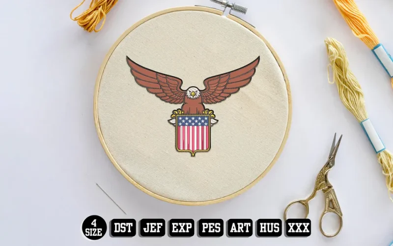 American Eagle DST Embroidery Design by DSTEmbroideryDesign.com