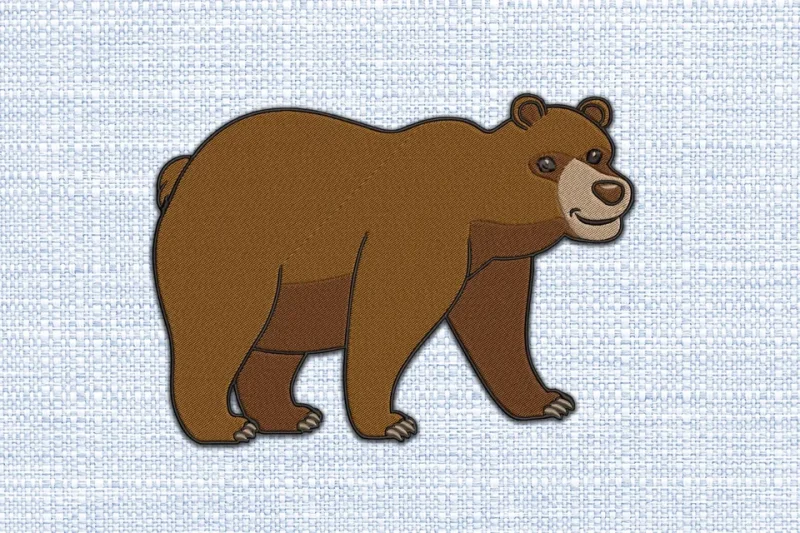 Bear DST Embroidery Design by DSTEmbroideryDesign.com