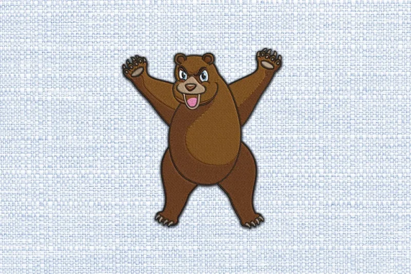 Bear DST Embroidery Design by DSTEmbroideryDesign.com