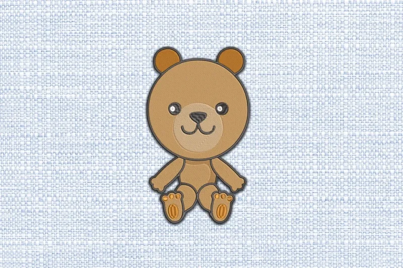 Bear DST Embroidery Design by DSTEmbroideryDesign.com