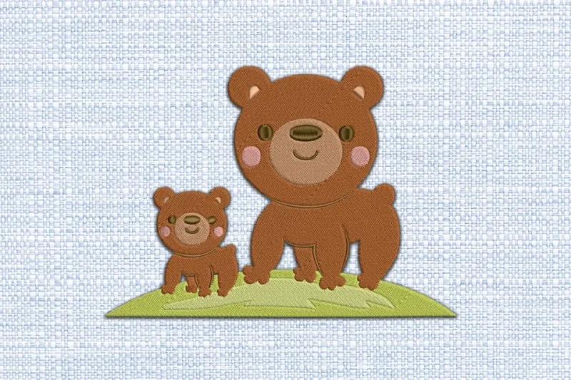 Bear DST Embroidery Design by DSTEmbroideryDesign.com