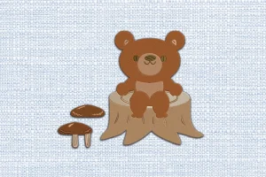 Bear DST Embroidery Design by DSTEmbroideryDesign.com