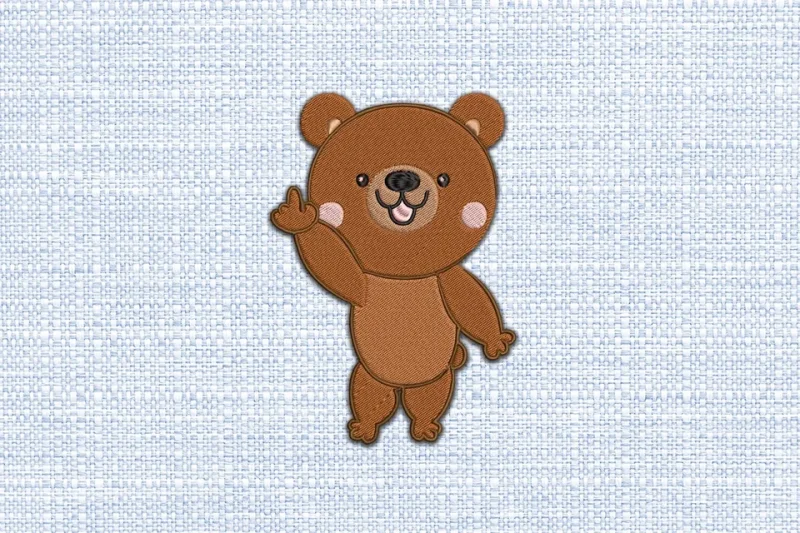 Bear DST Embroidery Design by DSTEmbroideryDesign.com