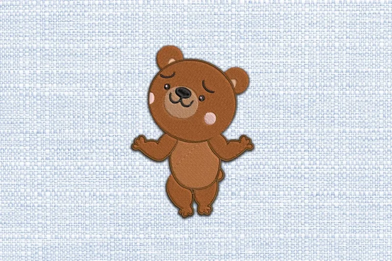 Bear DST Embroidery Design by DSTEmbroideryDesign.com