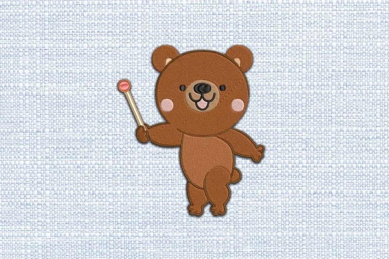 Bear DST Embroidery Design by DSTEmbroideryDesign.com