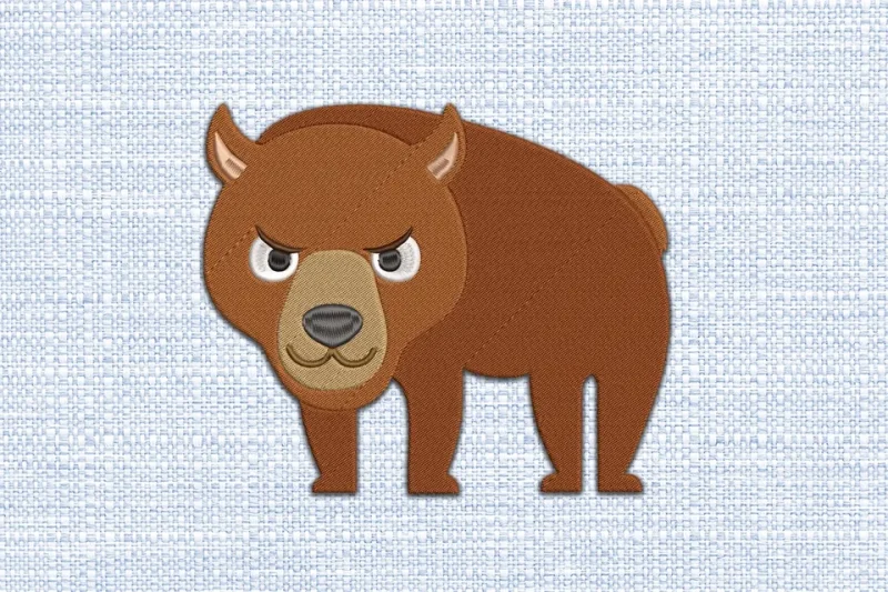 Bear DST Embroidery Design by DSTEmbroideryDesign.com