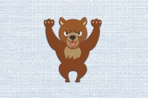 Bear DST Embroidery Design by DSTEmbroideryDesign.com