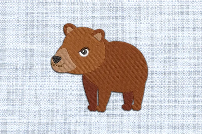 Bear DST Embroidery Design by DSTEmbroideryDesign.com