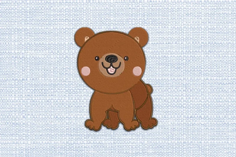 Bear DST Embroidery Design by DSTEmbroideryDesign.com