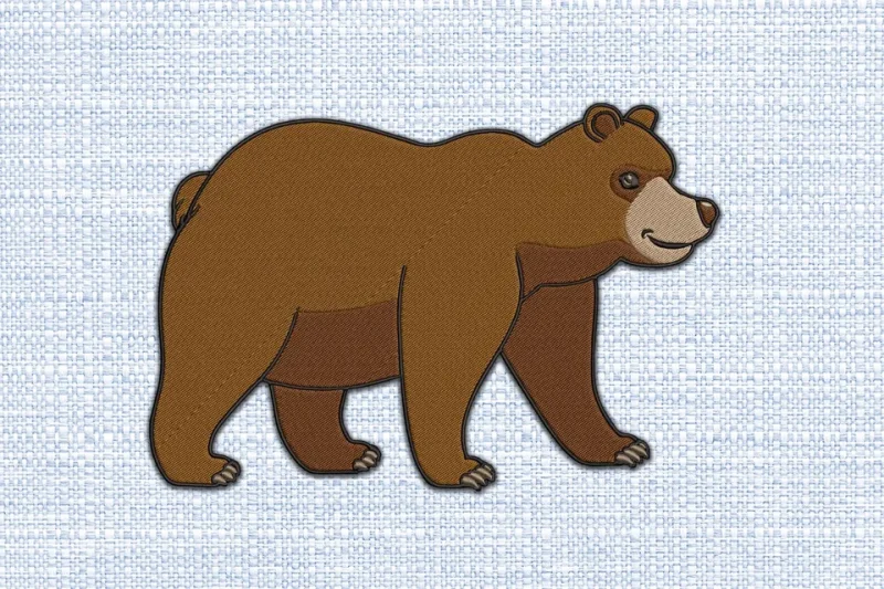 Bear DST Embroidery Design by DSTEmbroideryDesign.com