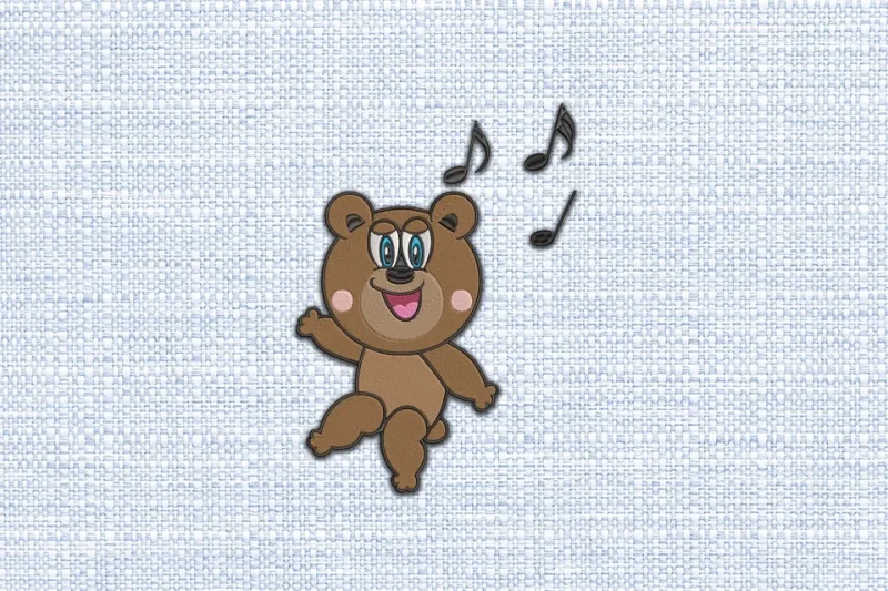 Bear DST Embroidery Design by DSTEmbroideryDesign.com