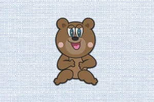 Bear DST Embroidery Design by DSTEmbroideryDesign.com