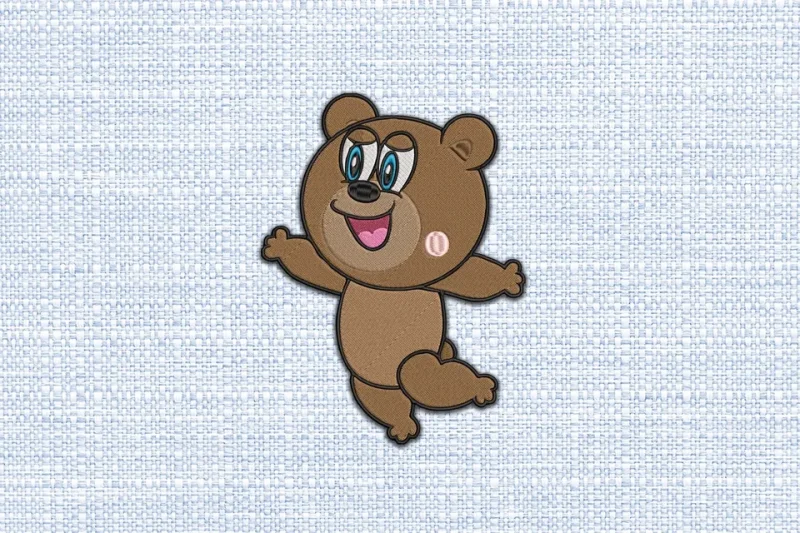 Bear DST Embroidery Design by DSTEmbroideryDesign.com