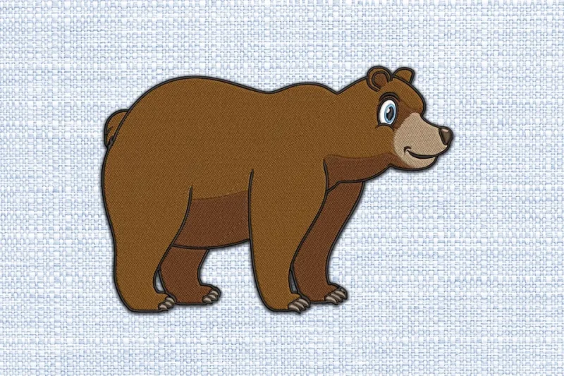 Bear DST Embroidery Design by DSTEmbroideryDesign.com