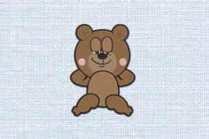 Bear DST Embroidery Design by DSTEmbroideryDesign.com