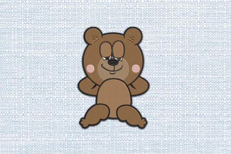 Bear DST Embroidery Design by DSTEmbroideryDesign.com