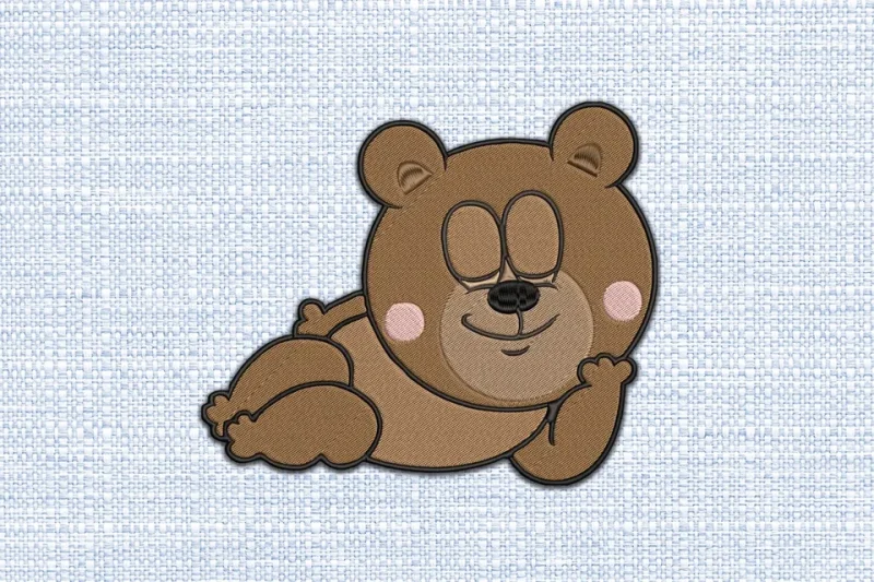 Bear DST Embroidery Design by DSTEmbroideryDesign.com