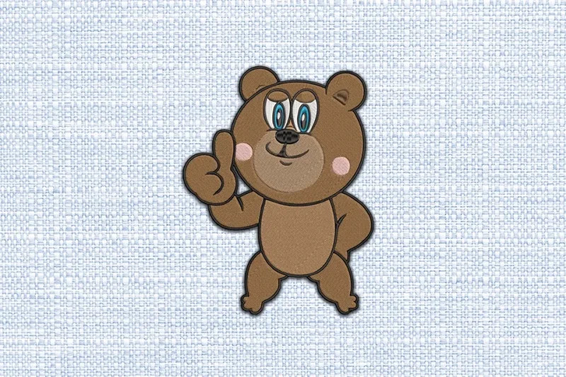 Bear DST Embroidery Design by DSTEmbroideryDesign.com