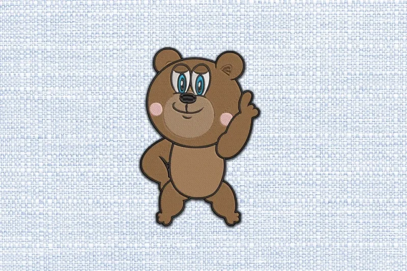 Bear DST Embroidery Design by DSTEmbroideryDesign.com