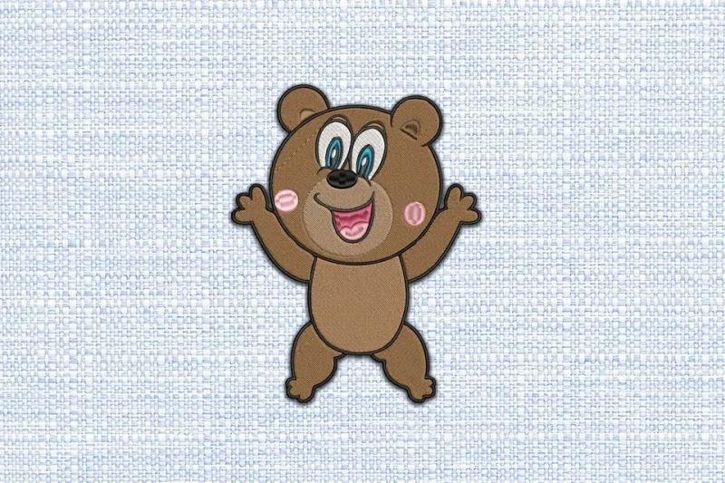 Bear DST Embroidery Design by DSTEmbroideryDesign.com