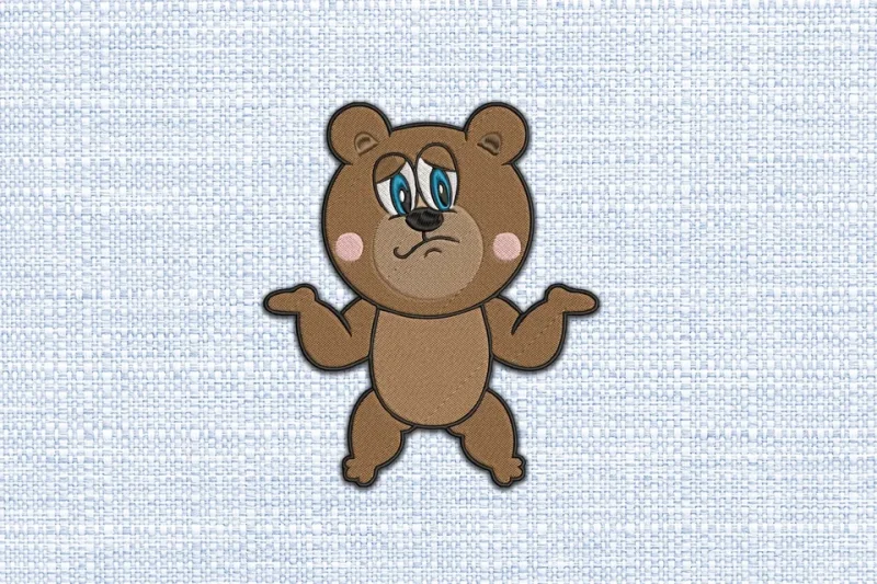 Bear DST Embroidery Design by DSTEmbroideryDesign.com