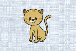 Cat DST Embroidery Design by DSTEmbroideryDesign.com