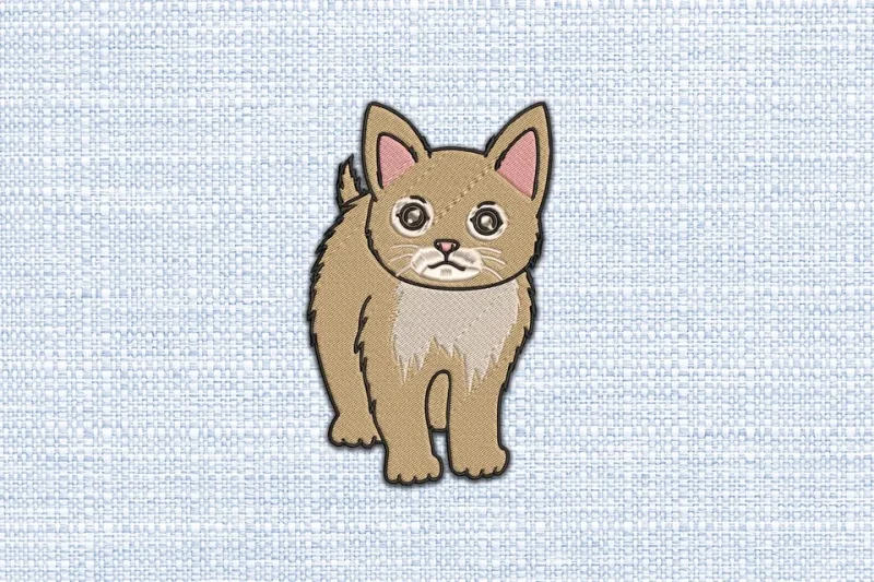 Cat DST Embroidery Design by DSTEmbroideryDesign.com