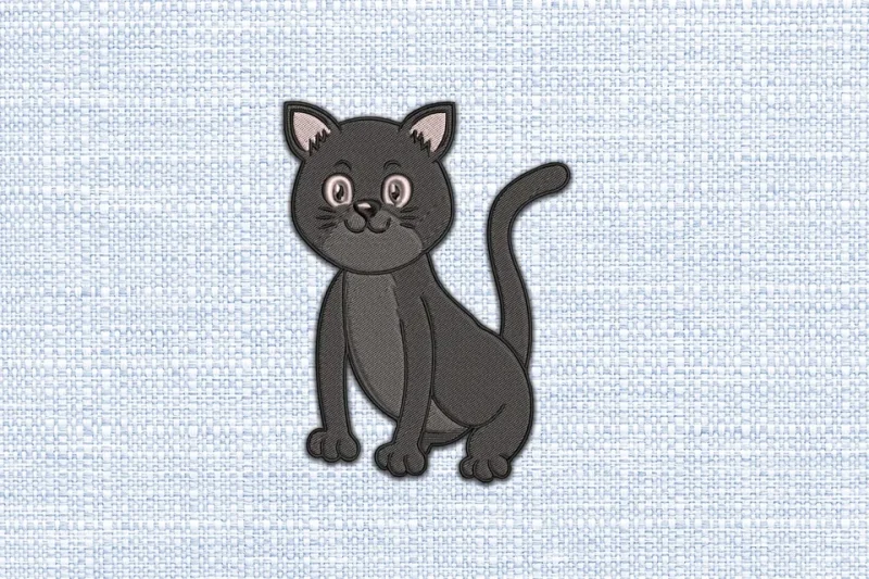 Cat DST Embroidery Design by DSTEmbroideryDesign.com