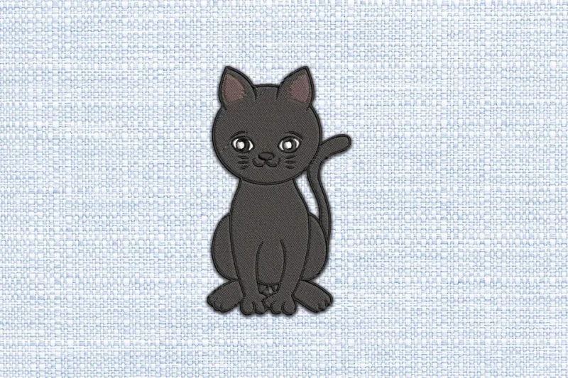 Cat DST Embroidery Design by DSTEmbroideryDesign.com