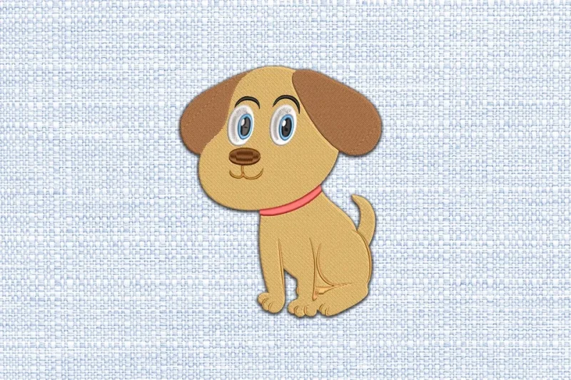 Dog DST Embroidery Design by DSTEmbroideryDesign.com