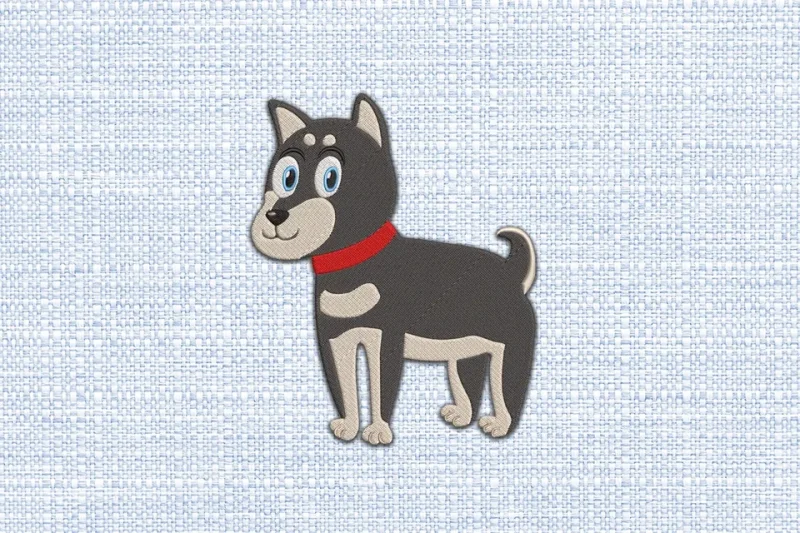 Dog DST Embroidery Design by DSTEmbroideryDesign.com