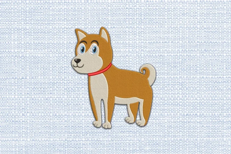 Dog DST Embroidery Design by DSTEmbroideryDesign.com