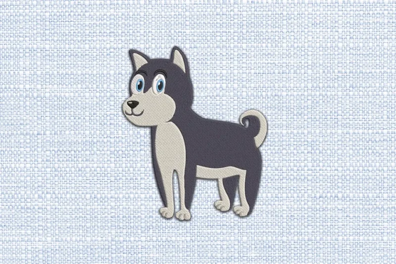 Dog DST Embroidery Design by DSTEmbroideryDesign.com