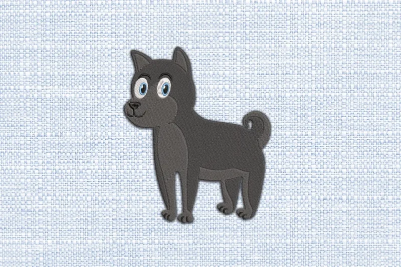 Dog DST Embroidery Design by DSTEmbroideryDesign.com