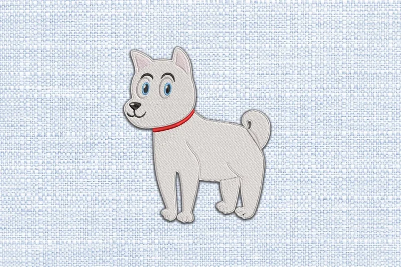 Dog DST Embroidery Design by DSTEmbroideryDesign.com