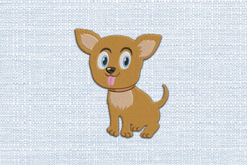 Dog DST Embroidery Design by DSTEmbroideryDesign.com