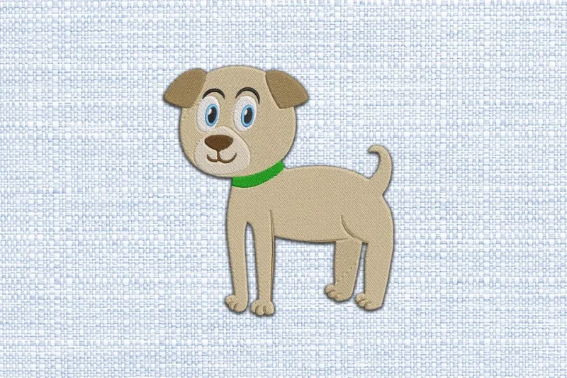 Dog DST Embroidery Design by DSTEmbroideryDesign.com