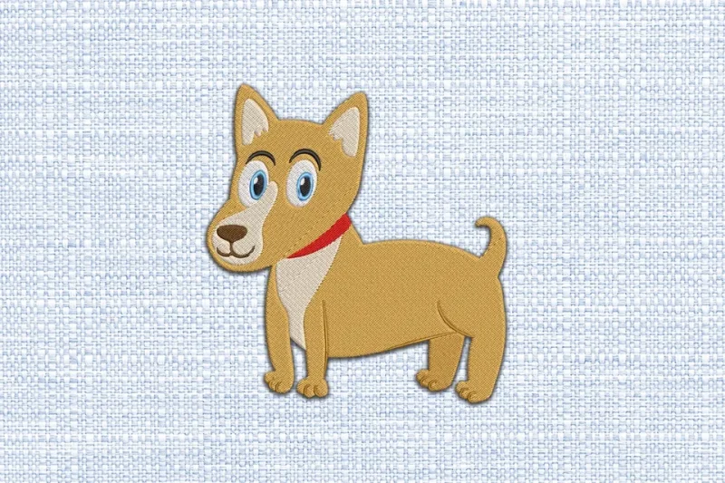 Dog DST Embroidery Design by DSTEmbroideryDesign.com