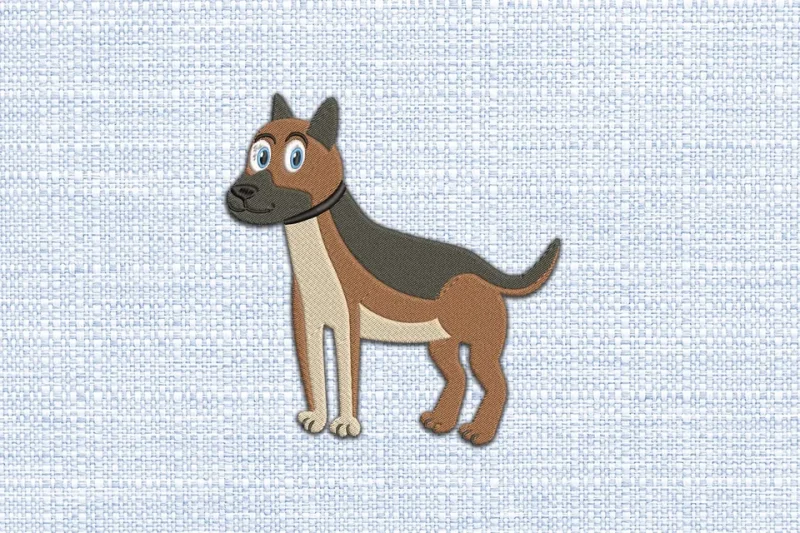 Dog DST Embroidery Design by DSTEmbroideryDesign.com