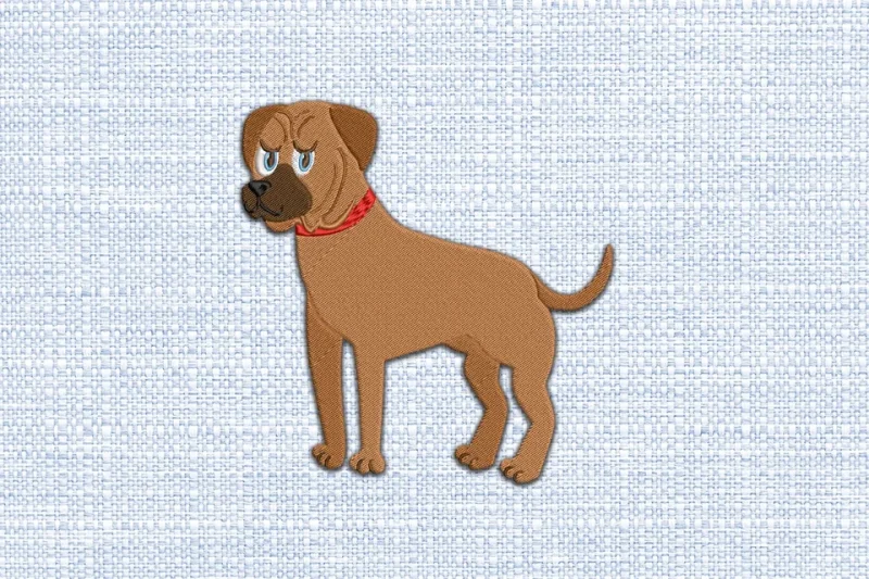 Dog DST Embroidery Design by DSTEmbroideryDesign.com