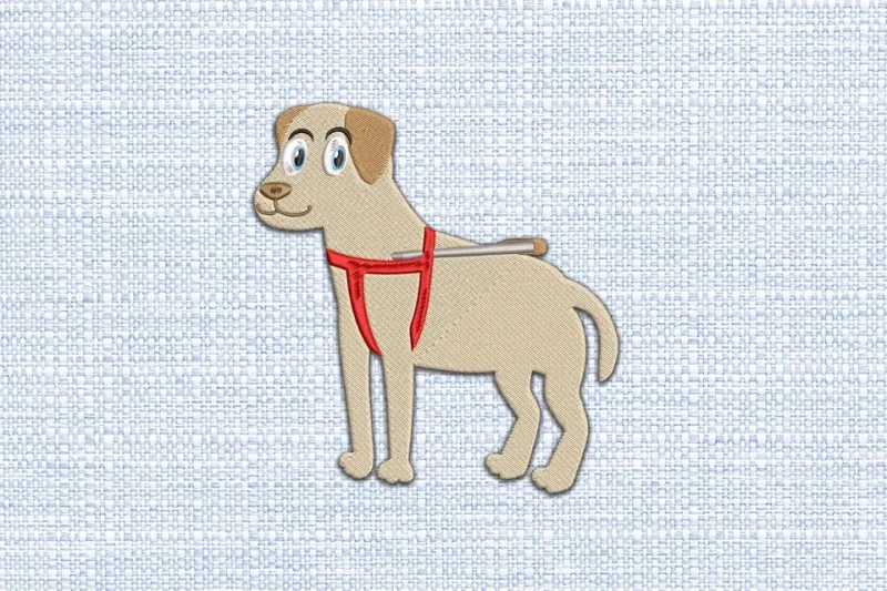 Dog DST Embroidery Design by DSTEmbroideryDesign.com