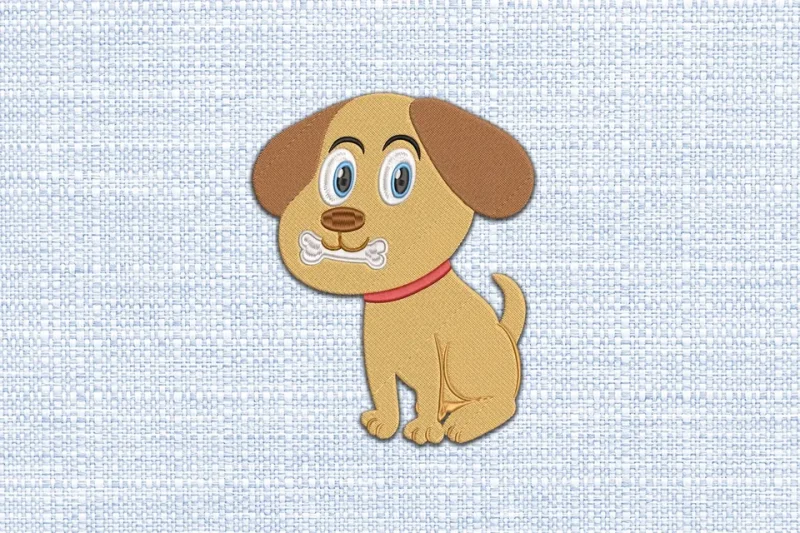 Dog DST Embroidery Design by DSTEmbroideryDesign.com