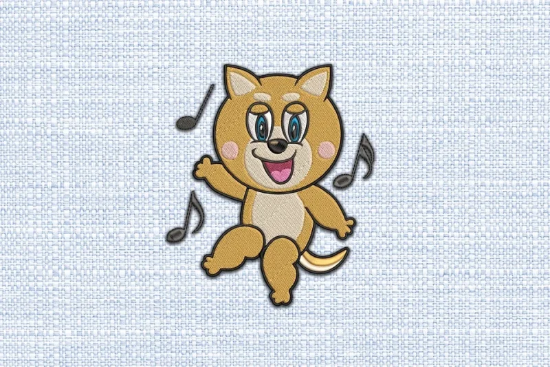 Dog DST Embroidery Design by DSTEmbroideryDesign.com