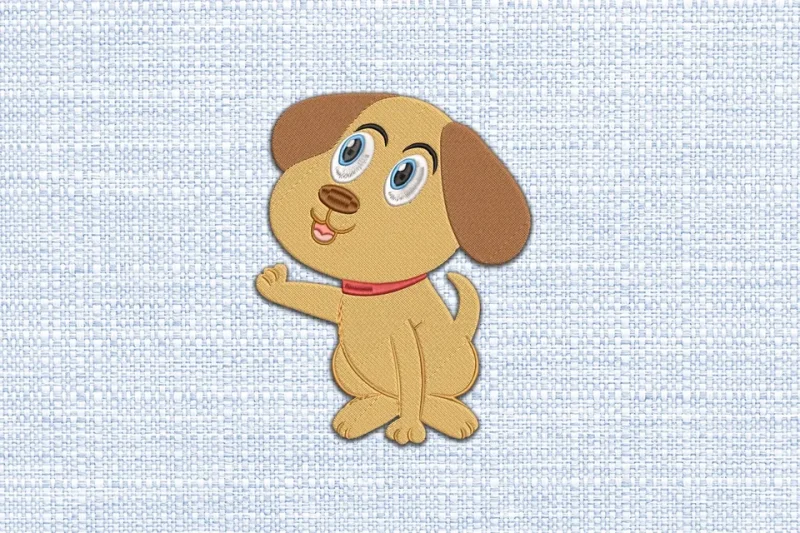 Dog DST Embroidery Design by DSTEmbroideryDesign.com