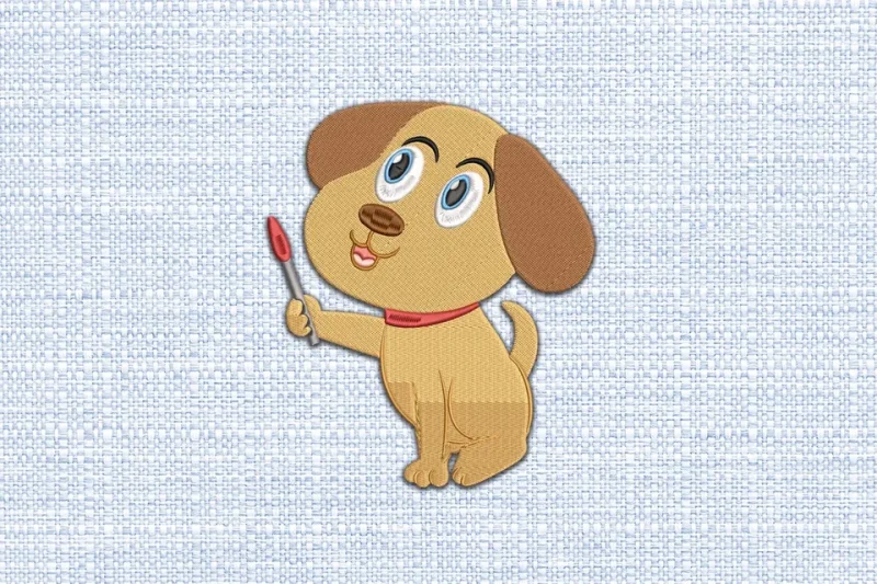 Dog DST Embroidery Design by DSTEmbroideryDesign.com