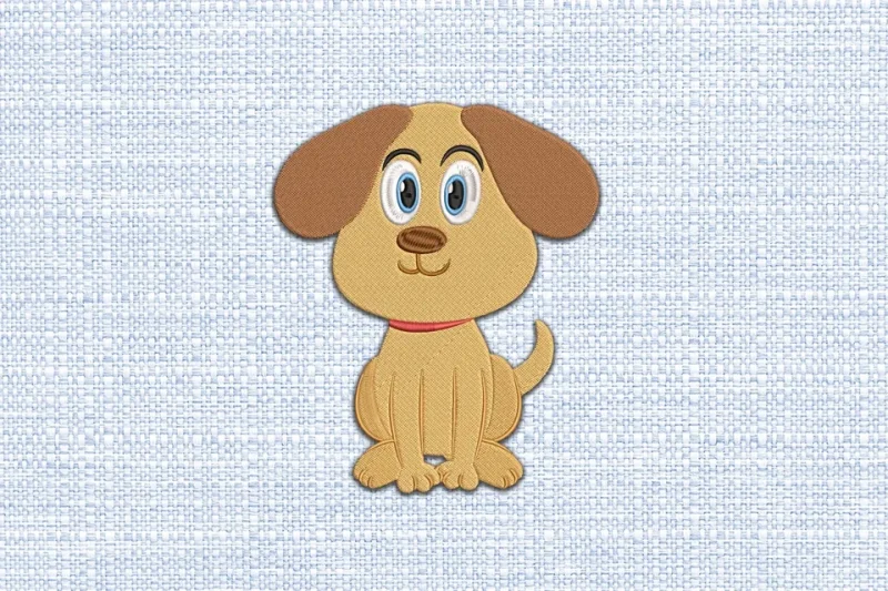 Dog DST Embroidery Design by DSTEmbroideryDesign.com