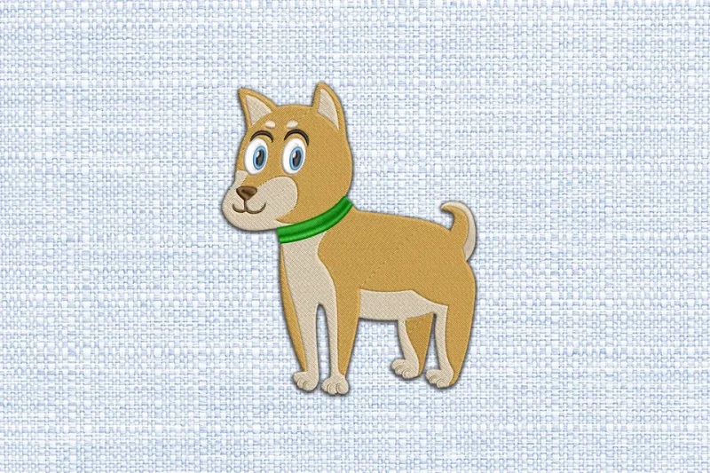 Dog DST Embroidery Design by DSTEmbroideryDesign.com